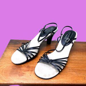 Women's Aerology Black Strappy Heels size 9.5